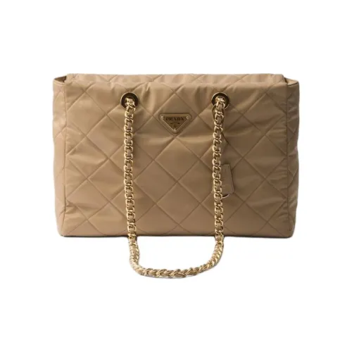 PRADA RE NylonRe Edition Переработанный полиамид Тоут Сумка Сумка для покупок Сумка Сумка через плечо Большая Женская Бежевая