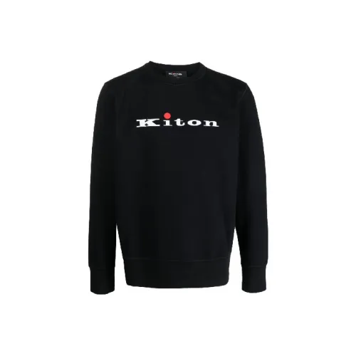 KITON Обсидиан Черный Мужские Свитшоты