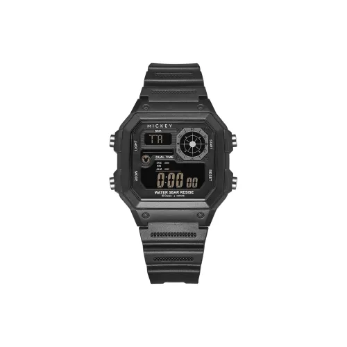 Disney Mickey Series Электронные Механические Часы Пластиковый Ремешок Унисекс Черный Циферблат