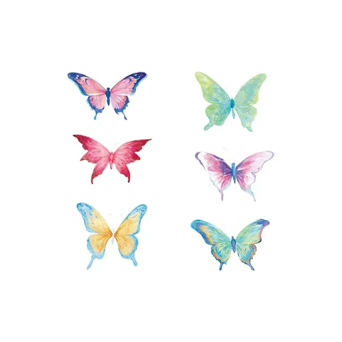 QINGSHANQIHAI Iridescent Butterfly Wing Collection Временные татуировки