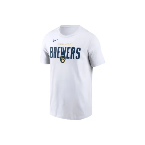 nike T-Shirt Milwaukee Brewers Мужской Белый