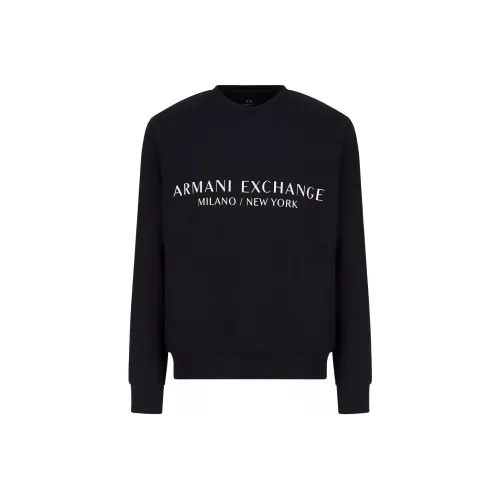 ARMANI EXCHANGE Темно-синие мужские свитшоты