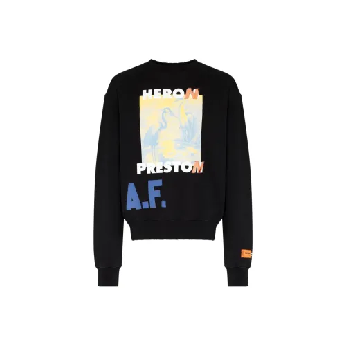 HERON PRESTON Мужские черные свитшоты