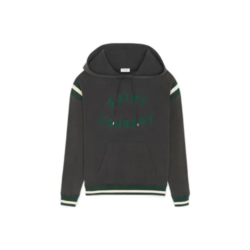 SAINT LAURENT SS22 Толстовка Мужской Черный Зеленый