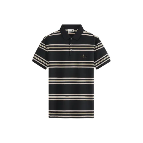 Поло Dance with Wolves Мужское Черное