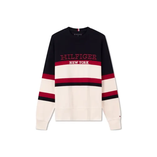 Tommy Hilfiger Темно-синий Экрю Многоцветный AEF Унисекс Свитшоты