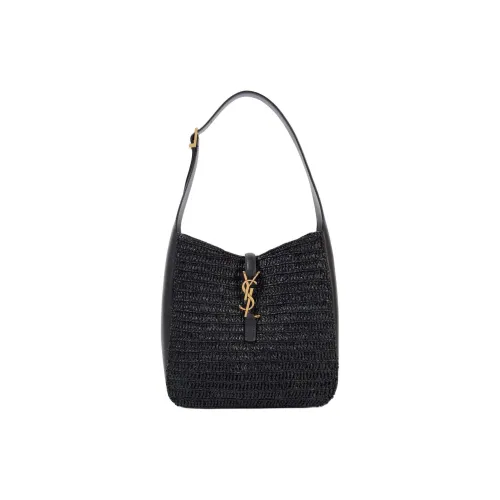 SAINT LAURENT Рафия Сумка через плечо Маленькая Женская Черная
