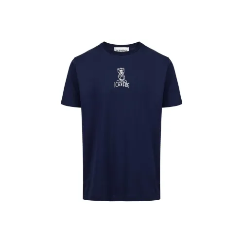 Цвет айсберга, синий, унисекс, футболка