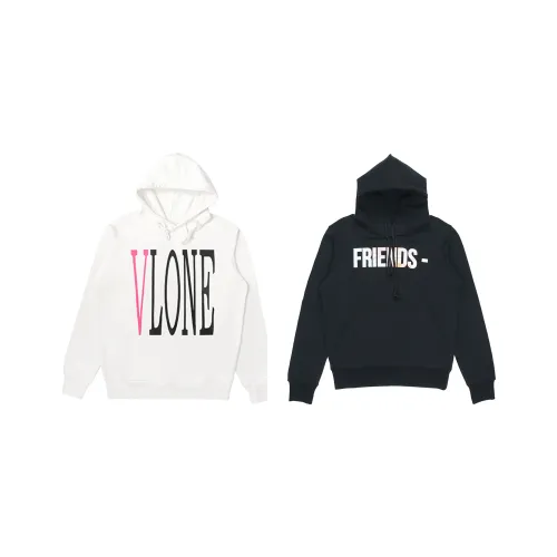 VLONE Big Logo Series 2 упаковки Черный + Белый Унисекс Свитшоты