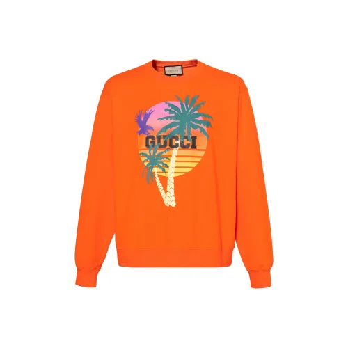 GUCCI Мужские свитшоты оранжевого цвета