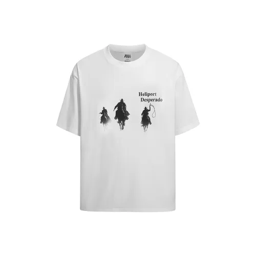 HELIPORT Короткий рукав T-рубашки унисекс белый