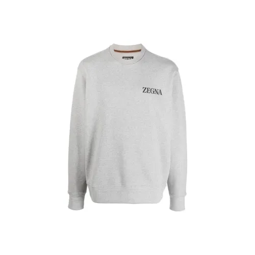 Ermenegildo Zegna Серый Мужской Свитшот