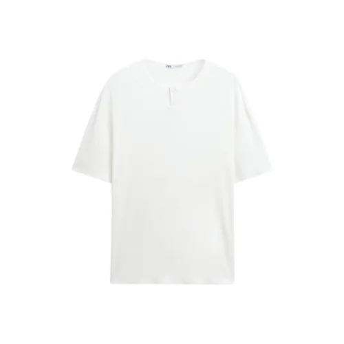 ZARA Белая Мужская T-рубашка