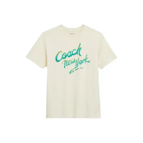 COACH Белая Мужская Футболка