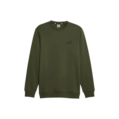 PUMA TEAMCUP Sweat À Col Rond Essentials Small Логотип Homme Толстовка Мужской Зеленый