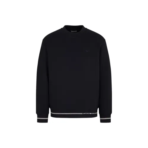 EMPORIO ARMANI FW23 Толстовка Мужской Морской Синий