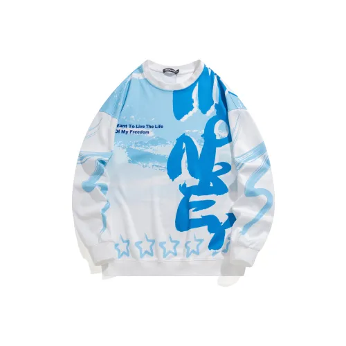 FireMonkey Белый и синий цвет Унисекс Свитшоты