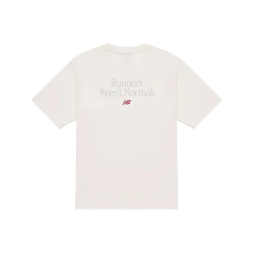 New Balance совместная линейка Runners T Рубашка Унисекс Айвори Белый