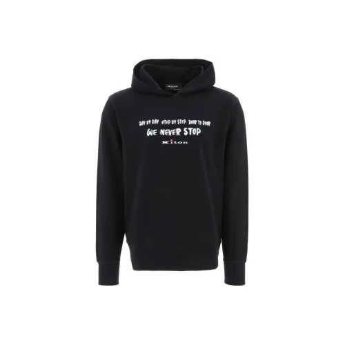 KITON Мужские черные свитшоты