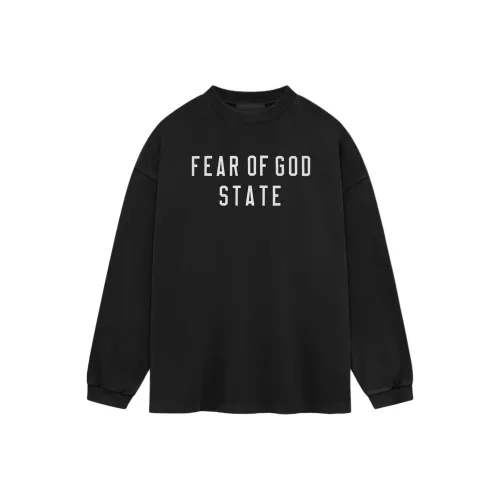 Fear of God ESSENTIALS Обсидиан Черный/Черный Мужская Рубашка