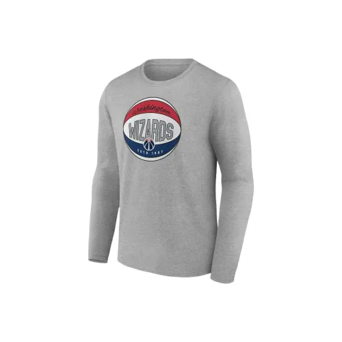NBA Washington Wizards Твердый Цвет Графический Т-Рубашка Мужская Серого Цвета