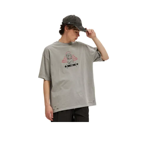 ASWZ Стираемые Потертые Короткие Рубашки с Коротким Рукавом Унисекс