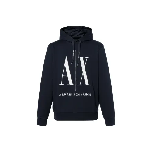 ARMANI EXCHANGE Темно-синие мужские свитшоты