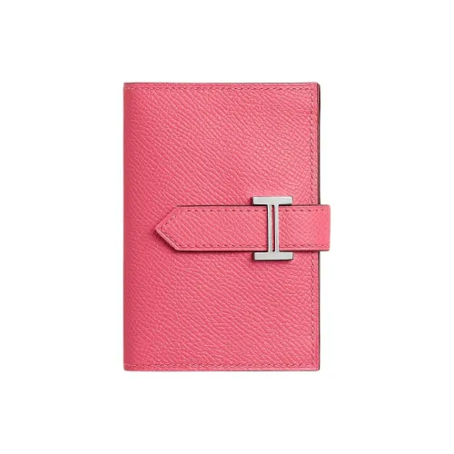 HERMES Bearn Epsom Телячья кожа Кошелек Мини Женские 8W Розовый Azalee Новый Липстик Пудра