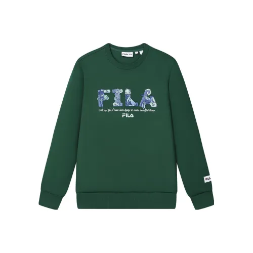 FILA x V A LIANMINGKUAN Толстовка Мужской Бамбук Изумрудно-зеленый