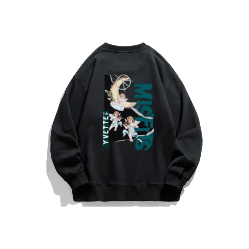 Yvette Круглый вырез Свободный крой Толстовка Унисекс