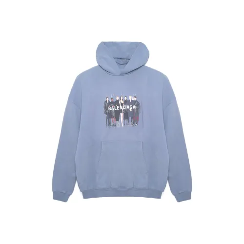 Balenciaga Свитшот Свободного кроя Унисекс Серый Синий