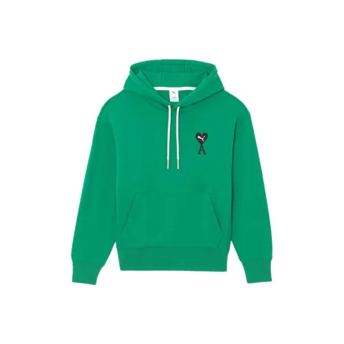 PUMA X Ami Co Branded Series Изумрудно-зеленый Мужской Свитшот