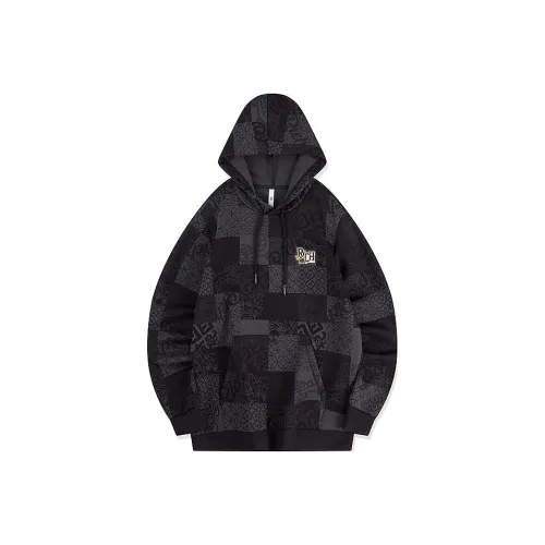 QIAODAN Толстовка Мужская Черная с узором