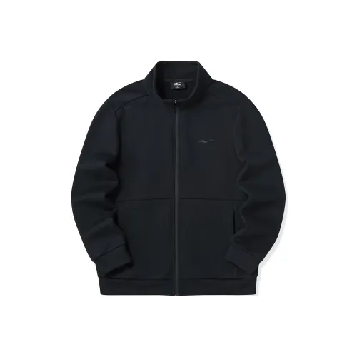 Erke Воротник-стойка Кардиган Свитшот Мужской Глубокий черный