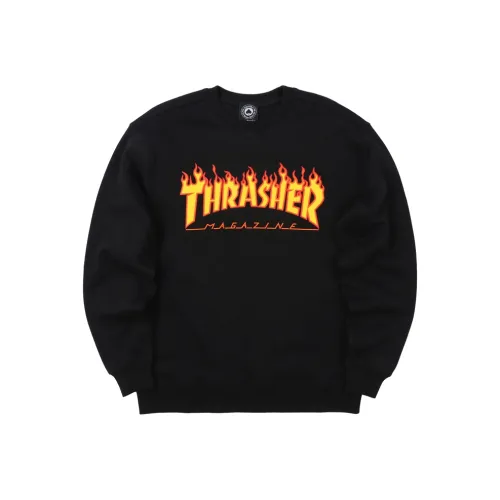 Thrasher FW22 Свитшот Американская версия Унисекс Черный