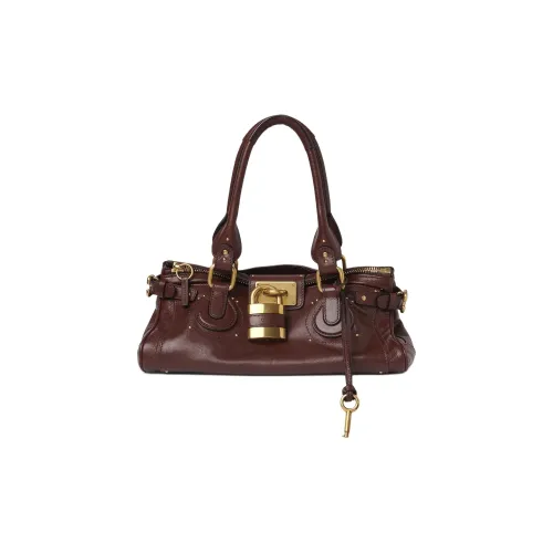 Chloe Кожа Сумка Женская Бордовая