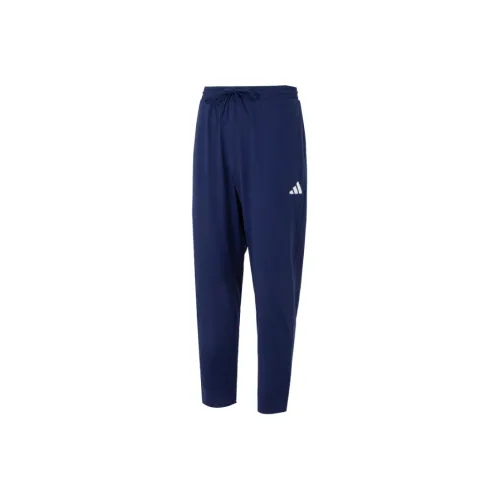 Adidas Essentials Темно-синие мужские вязаные тренировочные брюки