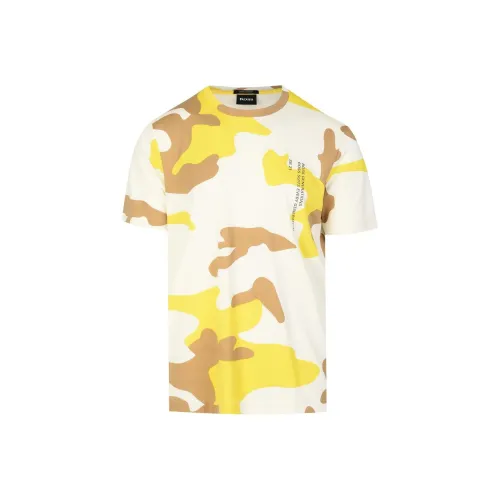 Hugo Boss Желтые Мужские T-рубашки