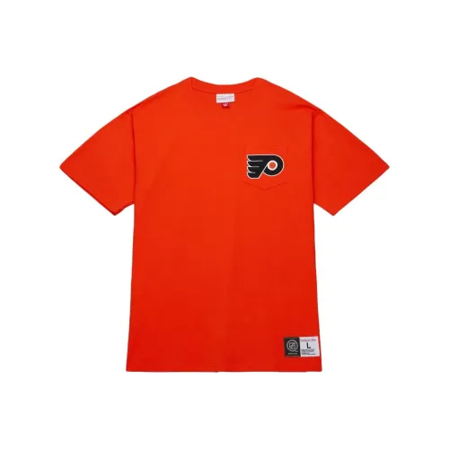 MITCHELL NESS Philadelphia Flyers Премиум Карманная Рубашка Мужская Оранжевая