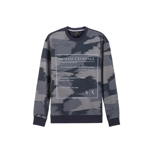 ARMANI EXCHANGEAE SS22 Толстовка Мужской Морской Синий