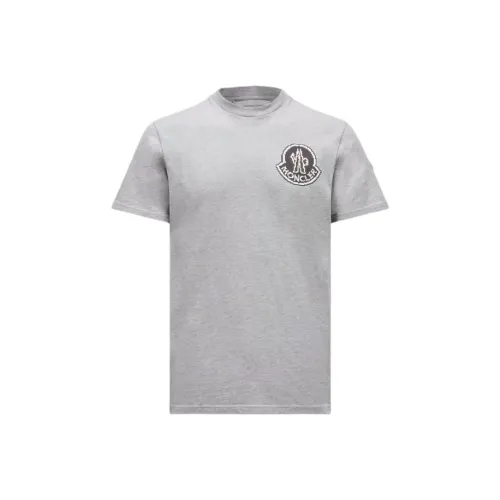 MONCLER SS24 Серый Мужской T-Рубашки