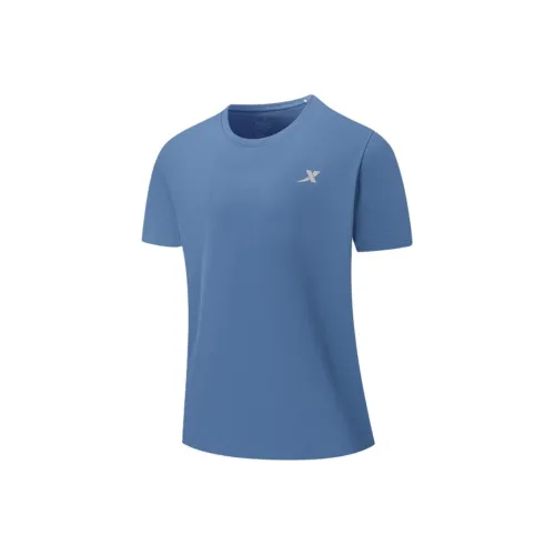 XTEP T-Shirt Мужской Осенний Баклажан Синий