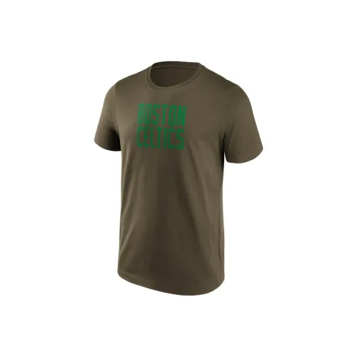 NBA Boston Celtics Мода Цветной Wordmark T-Shirt Мужской Оливково-зеленый