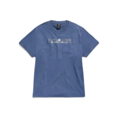 STAR RAW Синий Мужская T-Рубашка