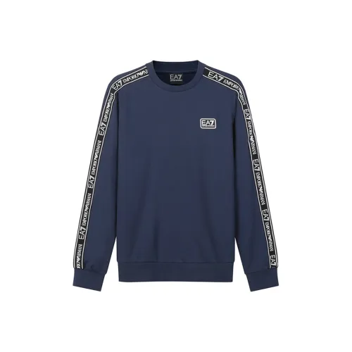 EMPORIO ARMANI Темно-синие мужские свитшоты