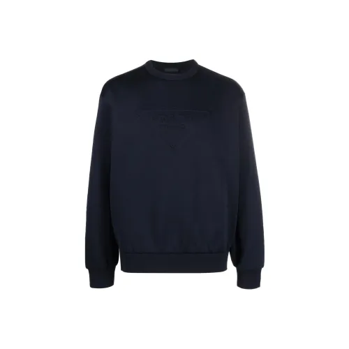 PRADA Морской Синий Мужские Свитшоты