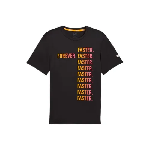 PUMA RUN FAVORITE Черная мужская футболка