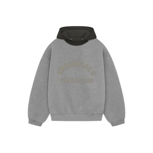 Fear Of God Essentials SS24 Nylon Fleece Hoodie Sweatshirt Men's Dark Photinia Gray
