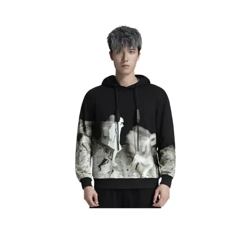 NORVINCY Универсальная Верхняя одежда Модный бренд Толстовка Унисекс Черный