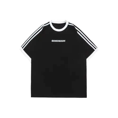 GOGOSOON Пара 260г Круглый вырез Короткий рукав T-рубашка Унисекс